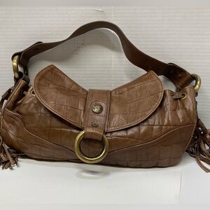 STUART WEITZMAN Elegant soft buttery Brown Leather Hobo Shoulder Bag